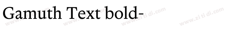 Gamuth Text bold字体转换 Gamuth Text bold字体转换